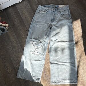 American Eagle Outfitters Light Blue Wide Leg Jeans (Short)